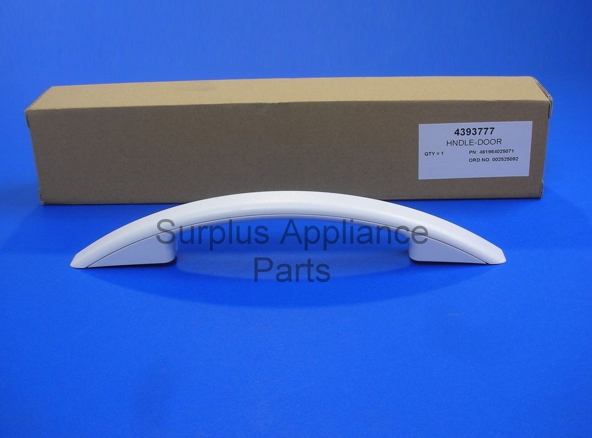 Whirlpool Kenmore White Microwave Door Handle 4393777 New