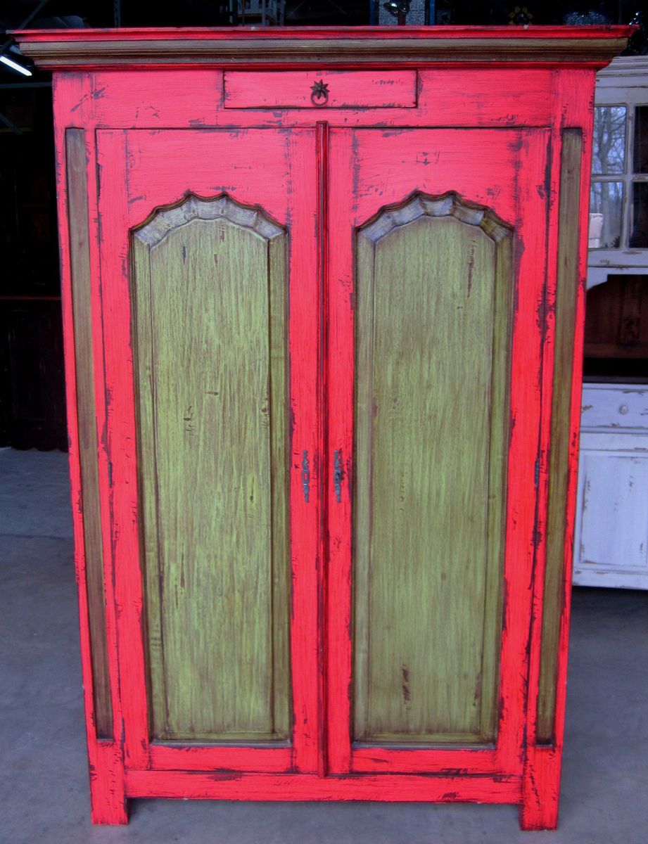 Cupboard Cabinet Kitchen Jelly Distressed Primitive Storage Amish Chic