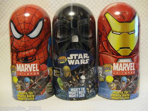 Mighty Beanz Star Wars Spiderman Iron Man Marvel Target Tin Case Gift