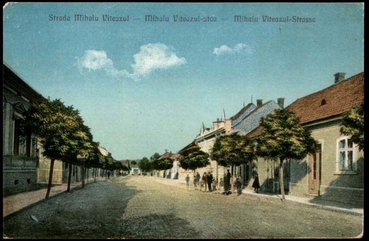 Romania Orastie Broos Mihai Viteazul Str Photo Postcard