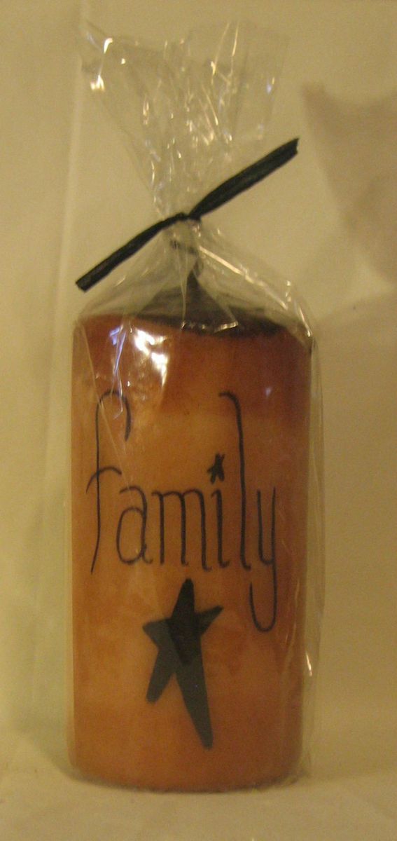 Primitive Family 6 inch Pillar Candle Cinnamon Scented