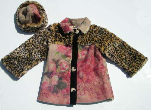 Rosetta Millington Faux Leopard Fur Coat Jacket Hat 6