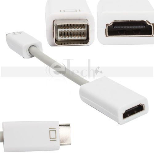 New Video Adapter Cable Mini DVI Male to HDMI Female for iMac MacBook