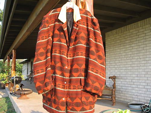 Santa FE Style Wool Barn Coat with Soft Leather Collar