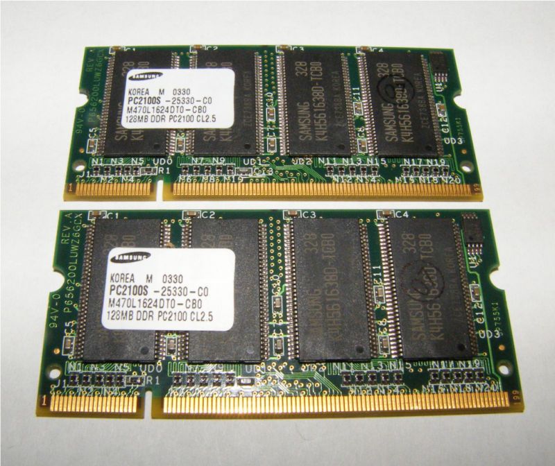 Samsung 128mb PC2100s M470L1624DTO DDR CL2.5 have pair