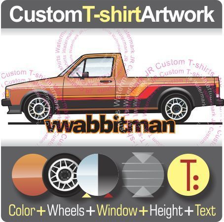 shirt for 1980 1981 1982 Volkswagen VW Rabbit Pickup Sportruck LX Fans