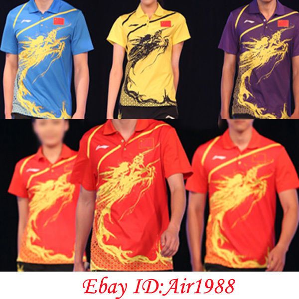 LiNing 2012 London Olympic Li Ning Mens Table Tennis Shirt Sports