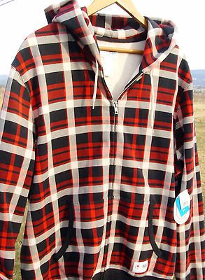 LONDON 2012 OLYMPIC TEAM CANADA HBC Mens Large RED TARTAN HOODIE