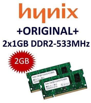 2x 1GB = 2GB DDR2 Hynix Notebook Speicher RAM 533 Mhz SO DIMM PC2