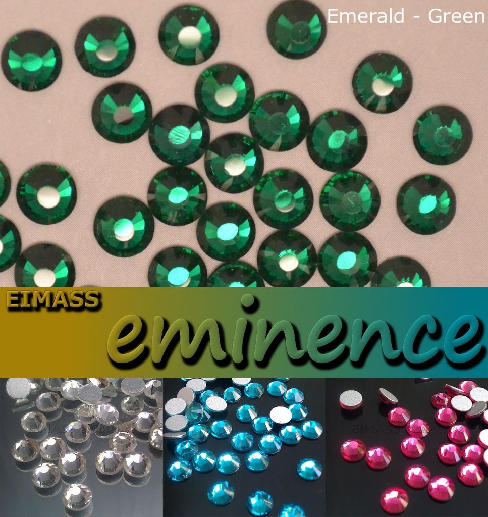 EIMASS GRADE A CRYSTALS FOILED FLAT BACK NON HOT FIX RHINESTONES GLUE