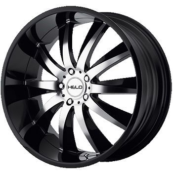 22x10 Black Wheel Helo HE851 5x120