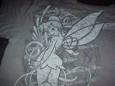 PETER PAN Tinkerbell Fairy Rine Stone XL T SHIRT  Movie Tv