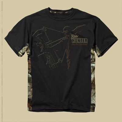 Live Hunt Bow Hunter Perfomrance camo block Buck Wear Mens T  Shirt