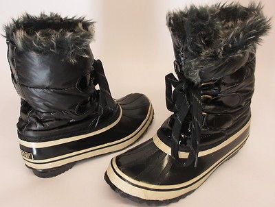 Sporto Winnie Womens Sz 8 M Waterproof Faux Fur Lace Up Snow Winter