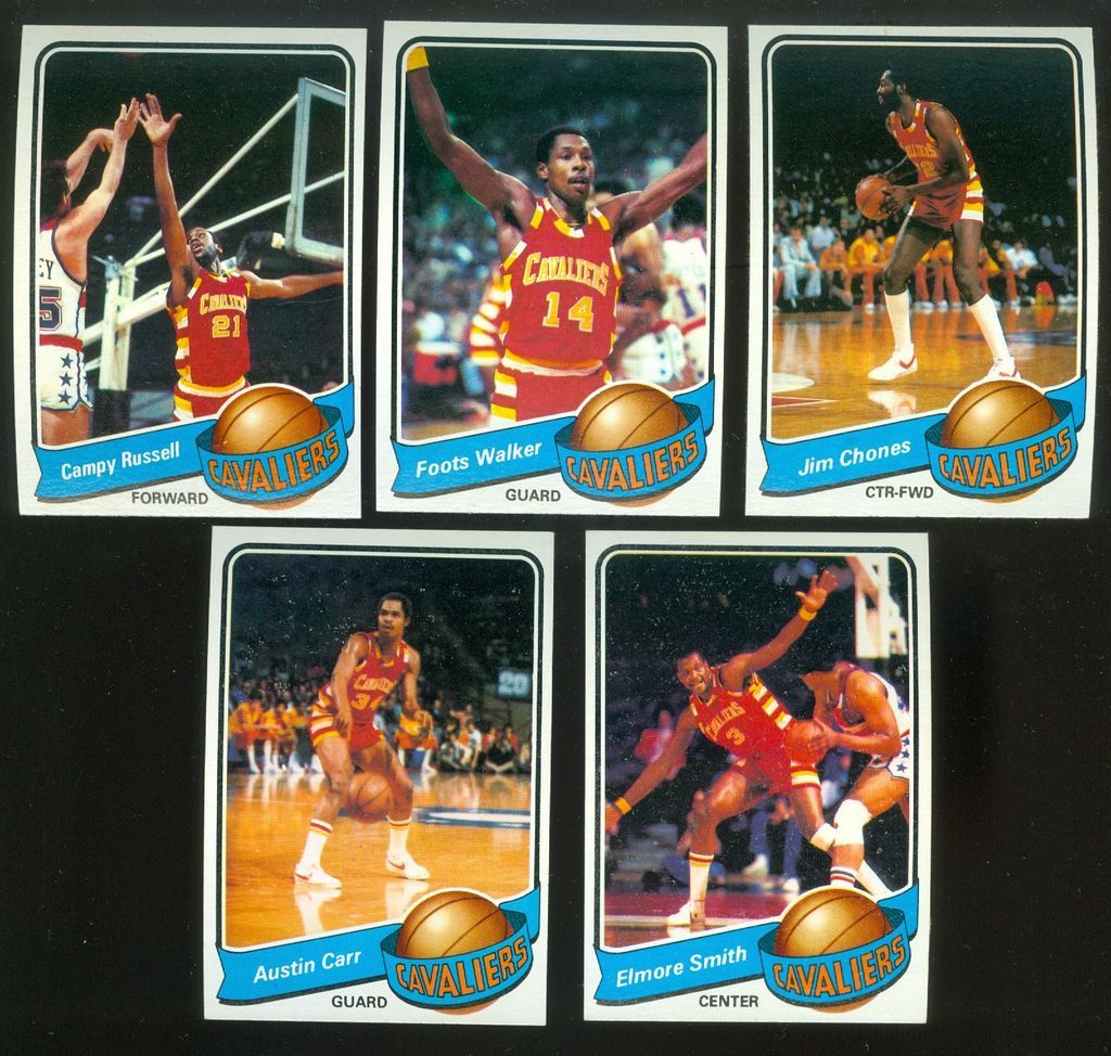 1979 80 Topps Cavaliers set (5) w/ELMORE SMITH, AUSTIN CARR, JIM