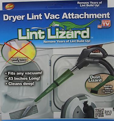 As Seen On TV Dryer Vent Lint Removal Vacuum Cleaning Kit Hose Brush