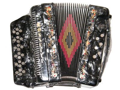 ROSSETTI GCF ACCORDION 34 BUTTON 3 SWITCH 12 BASS GRAY ACORDEON GRIS