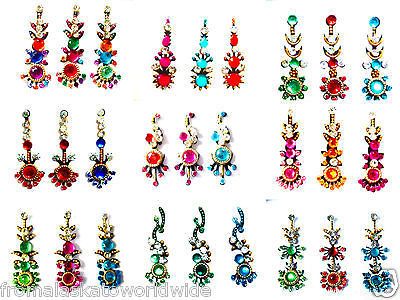 Multicolor Round Temporary Bindi Tattoo Self Adhesive Celebrity Choice