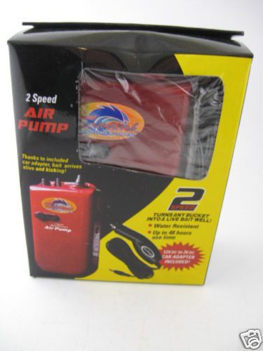 Tsunami Air Pump Bait Fish Aerator DC 12 3V Car Adaptor