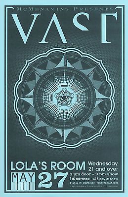 VAST deftones nine inch nails tool Concert Poster Portland 2009   RARE