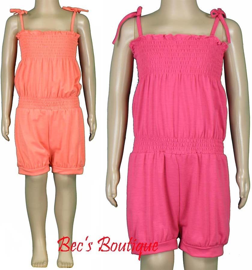 Girls & Toddlers 2 12yr Jumpsuit Playsuit Shorts Top All In One Summer