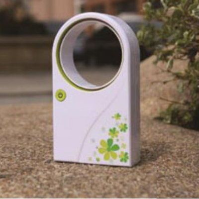 No Leaf USB Mini Air conditioner Cooler Bladeless Fan (Green