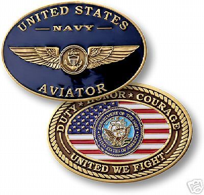 NEW BIG USN NAVY GOLD WING AVIATOR CHALLENGE COIN