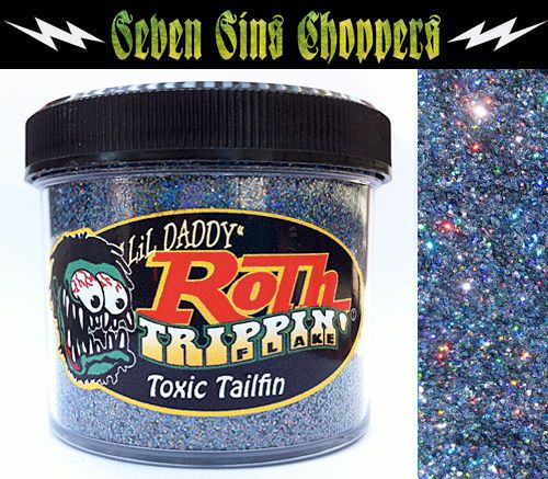 Trippin Toxic Tail Fin Chopper Hotrod Metalflake Sparkle Paint Gun