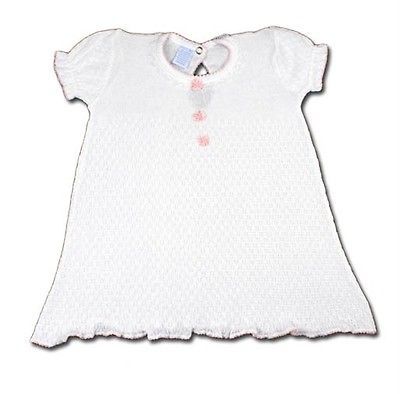 Paty, Inc. Short Sleeve Pointelle Dress with Guipure Lace and Three