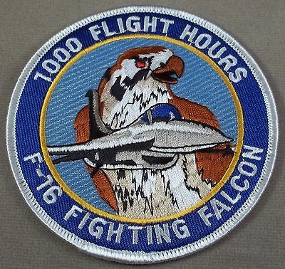 US Air Force Patch F   16 Fighting Falcon 1000 Flight Hours