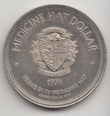 Medicine Hat souvenir Dollar   100 Years NWMP RCMP   Alberta Canada