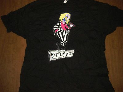 BEETLEJUICE cartoon T shirt XXL animated 2X TV series 1989 goth