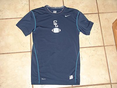 Mens Nike fit pro tight fit sz L Large navy short sleeve shirt top