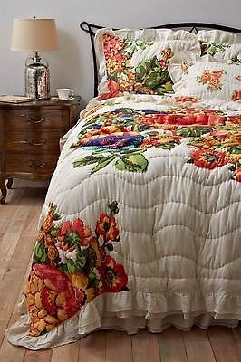 248 NIP ANTHROPOLOGIE Esperanza QUEEN QUILT Comforter 5 STAR REVIEWS