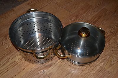 Two (2) Strainer / Steamer Pots 10x6, 9x4