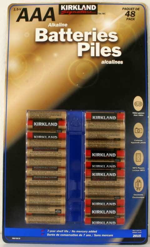 48 AAA BATTERIES KIRKLAND SIGNATURE ALKALINE NEW FRESH