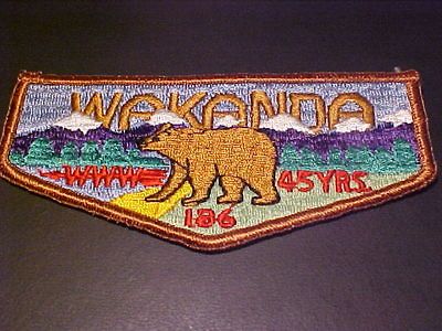 OA WAKANDA LODGE 186 S7 45th ANN FLAP MINT