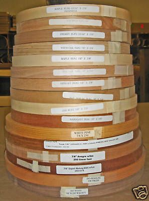 Wood veneer edgebanding Alder Anigre Beech Mahogany Pecan 7/8 x 50