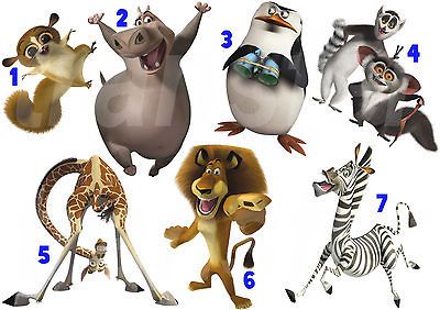 STICKER WALL DECO MADAGASCAR ALEX MARTY GLORIA KING JULIAN MELMAN