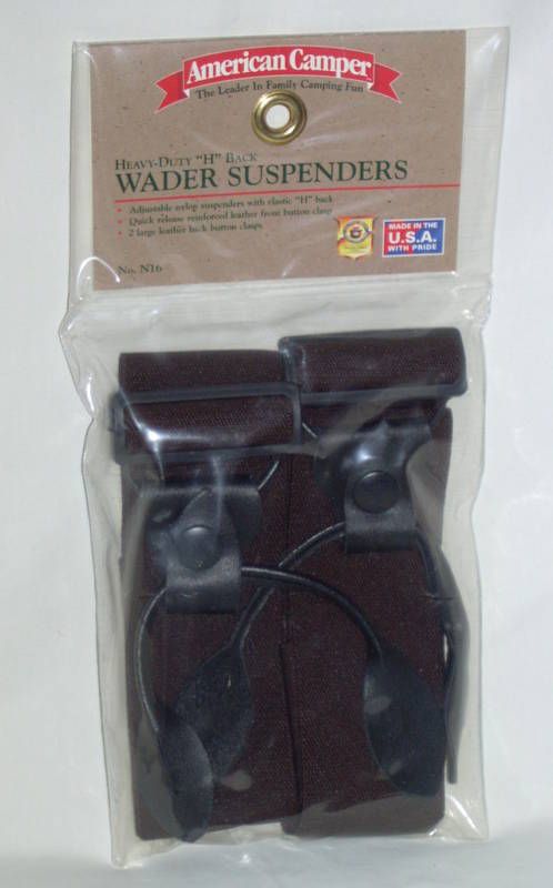 American Camper Heavy Duty H Back 2 Wader Suspenders