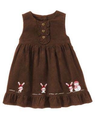 Gymboree Alpine Sweetie Jumper Dress 18 24 2T 4T NWT Brown Corduroy