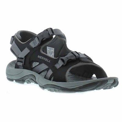 Merrell Walking Sandals Genuine River Bank Mens Black Shoes Sizes UK 8