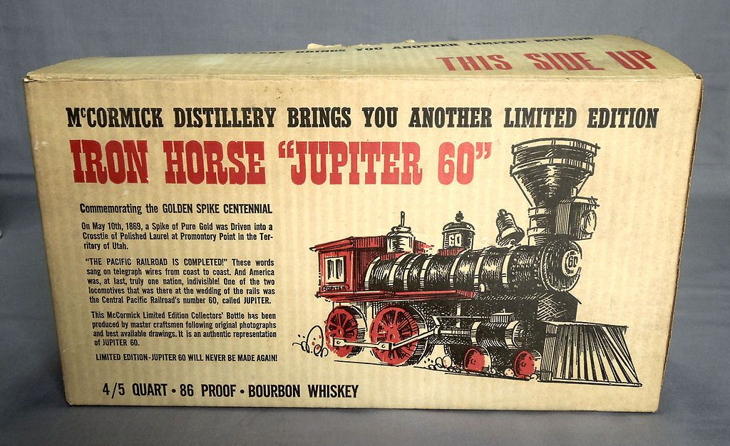 VTG McCORMICK BOURBON WHISKEY IRON HORSE JUPITER LOCOMOTIVE TRAIN