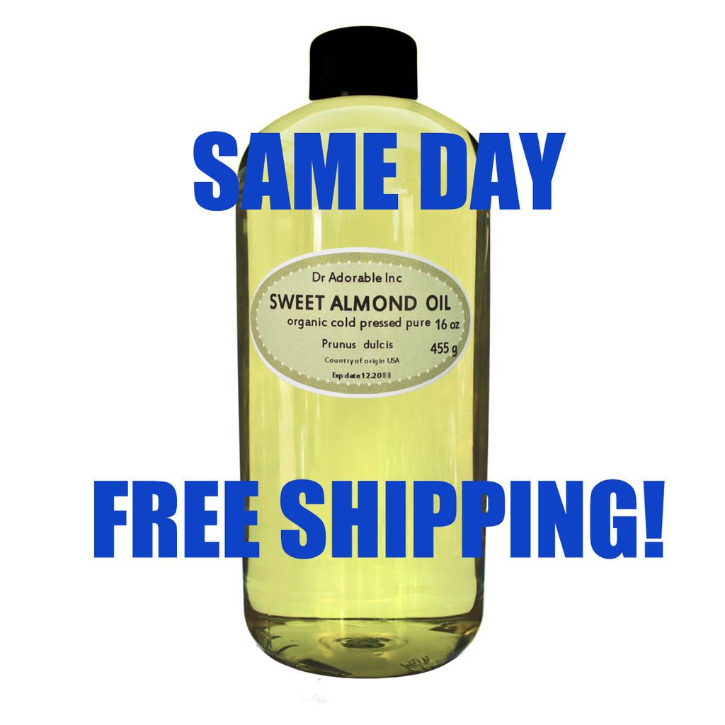 ALMOND CARRIER OIL COLD PRESSED 2 OZ 4 OZ 8 OZ 12 OZ  UP TO 7 LB