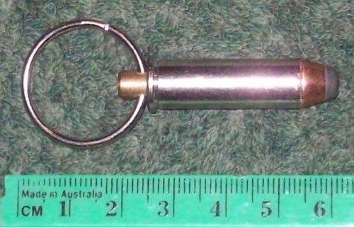 BULLET KEYRING   38 SPECIAL INERT