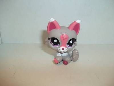 Littlest Pet Shop Grey and Pink Wolf Dog #1921 New