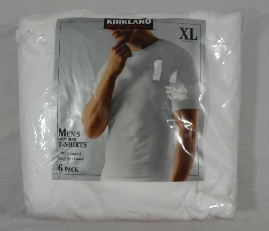 KIRKLAND Mens Short Sleeve Under Shirt 3pk Crew Neck WHITE Size Medium