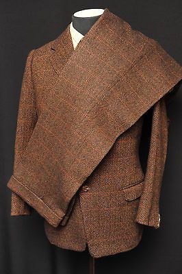 FABULOUS ENGLISH BESPOKE FRENWOOD LONDON EC2 TWEED SHOOTING 3 PIECE