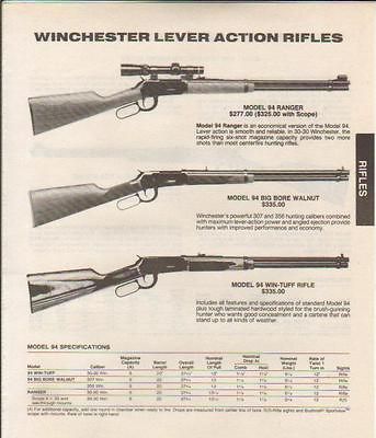 1992 WINCHESTER AD MODEL 94 RANGER BIG BORE WIN TUFF