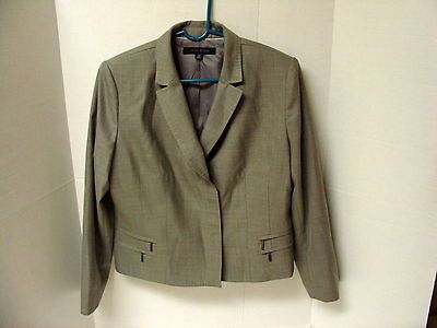 Anne Klein Womens Misses Gray Jacket Blazer Size 14P